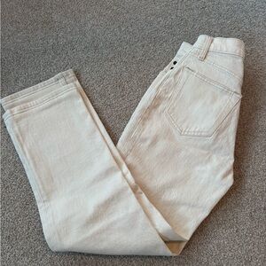 Abercrombie & Fitch Off-White Ultra High Rise Jeans- Curve Love